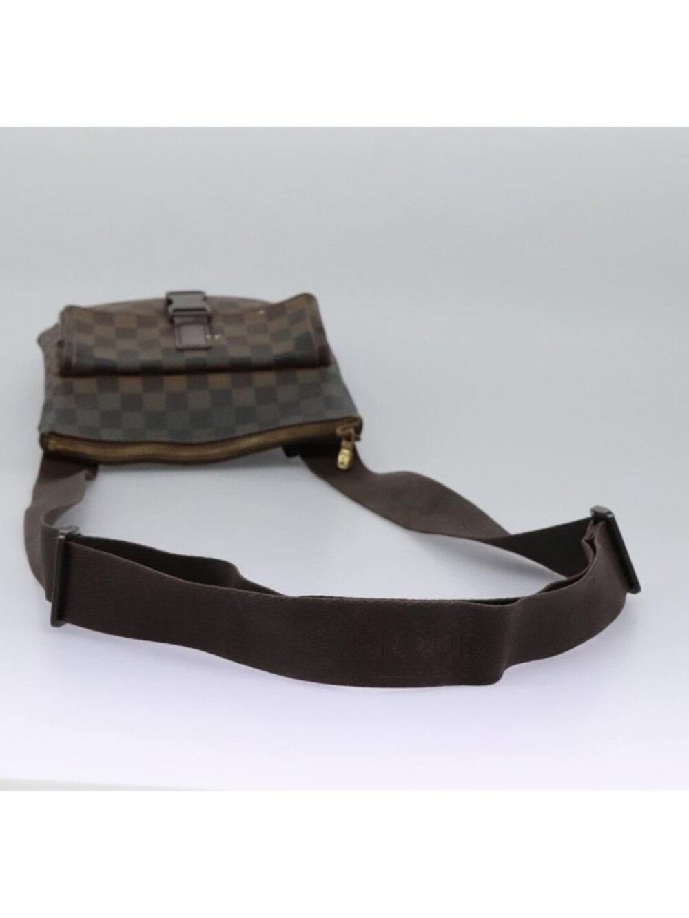 Authentic LOUIS VUITTON Damier Ebene Pochette Merwiel Shoulder Bag N51127 LV - Picture 13 of 16